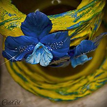 Nádoby - Črepník "Modrá orchidea" - 6475820_