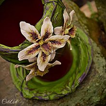 Nádoby - Črepník "Biela orchidea" - 6476154_