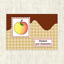 Papiernictvo - Chutné pre chutného (károvaná - jablko) - 6473851_