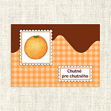Papiernictvo - Chutné pre chutného (károvaná - pomaranč) - 6473858_