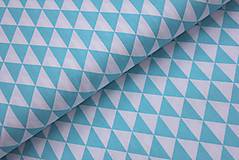 Detský textil - Light blue triangles - 6479972_