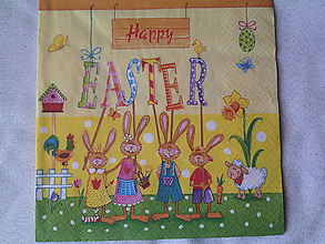 Papier - Servítky "Happy Easter" - 6483298_