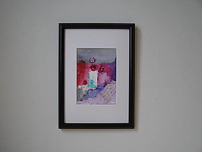 Obrazy - Abstrakcia v purpurovej - obraz v ráme - 6478267_