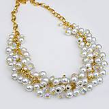 Náhrdelníky - Perlový náhrdelník Zlatý - 6478736_