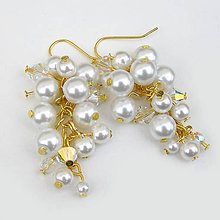 Náušnice - Svadobné náušnice perlové Biele - 6478792_