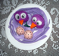 Hračky - Jedlo z filcu - vtáčie hniezda - 6483093_