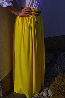 Sukne - žltá sukňa - 6481839_