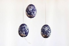 Veľkonočné dekoračné kobaltové vajíčka 