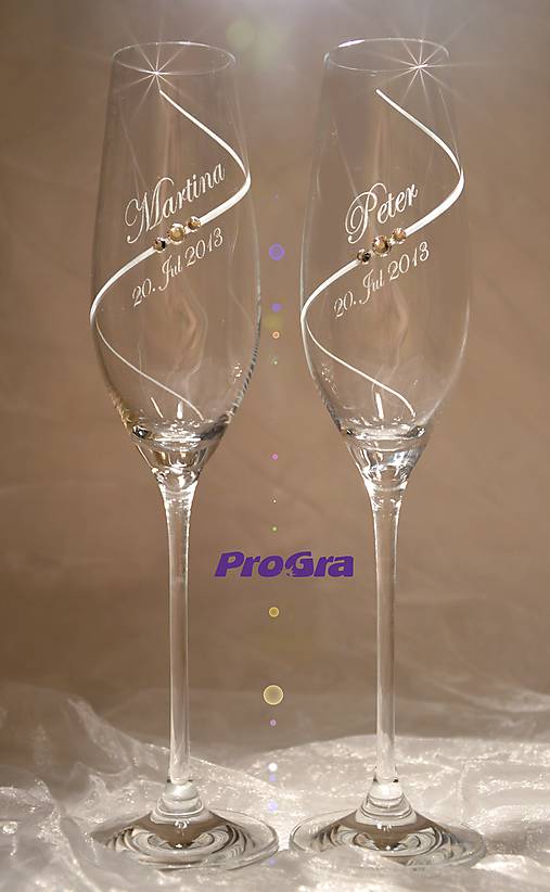 Nádoby - Ellie - svadobné poháre 2 ks - 6486018_