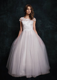 Šaty - Svadobné šaty s tylovou kruhovou sukňou - 6484998_