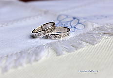 Prstene - obrúčky s folklórnym vzorom - Čičmany (striebro rytá celá plocha) - 6484768_