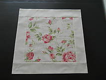 Úžitkový textil - Obrúsok -Veľké ruže s pečiatkami - 6491583_