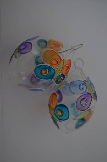 Dekorácie - Kraslica zo skla - motýľ 2 - 6494208_