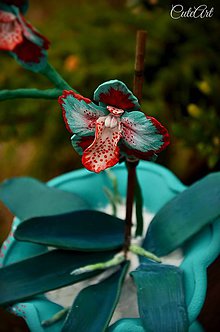 Dekorácie - Orchidea v snehu - dekorácia (kvet) - 6497968_