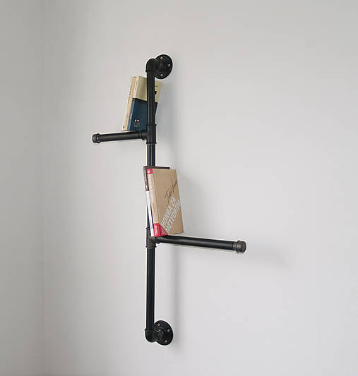 Nábytok - Polica z vodovodných rúr - 6497651_