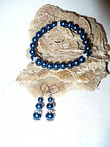 Sady šperkov - súprava z modrých perál - 6498796_