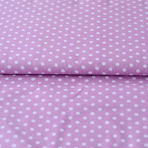 Textil - Staroružová s bodkami - 6506514_