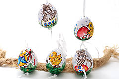 Dekorácie - Veľkonočné keramické vajcia so zvieratkami - 6510024_