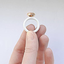 Prstene - Psteň zlatý Diamant / RING RING Diamond GOLDEN - 6509461_