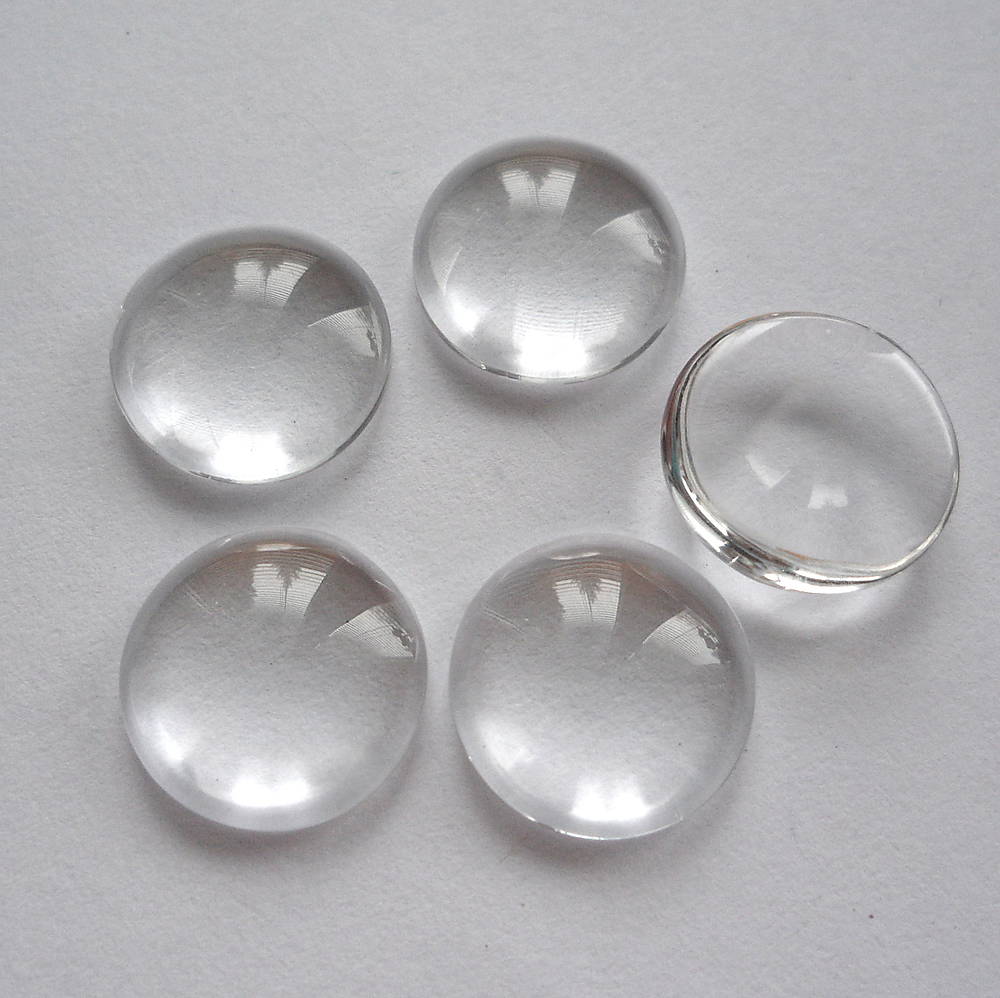 Sklenený kabošon-priehľadný-1ks (12mm)