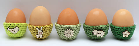 Dekorácie - Mini košíčky na vajíčka (100% biobavlna), 5 ks - 6522569_