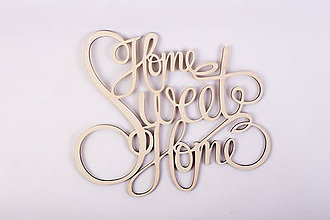 Dekorácie - Drevený nápis na stenu - Home Sweet Home - 6525529_