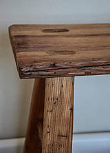 Nábytok - stolček, staré drevo tmavšie - 6535311_