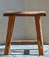 Nábytok - stolček, staré drevo tmavšie - 6535312_