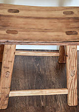 Nábytok - stolček, staré drevo tmavšie - 6535315_