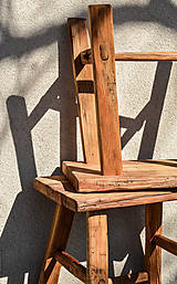 Nábytok - stolček, staré drevo tmavšie - 6535316_