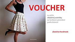 Darčekové poukážky - voucher - skladaná sukňa - 6535594_