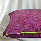 Úžitkový textil - Polštář fialový se zelenou - 6539129_