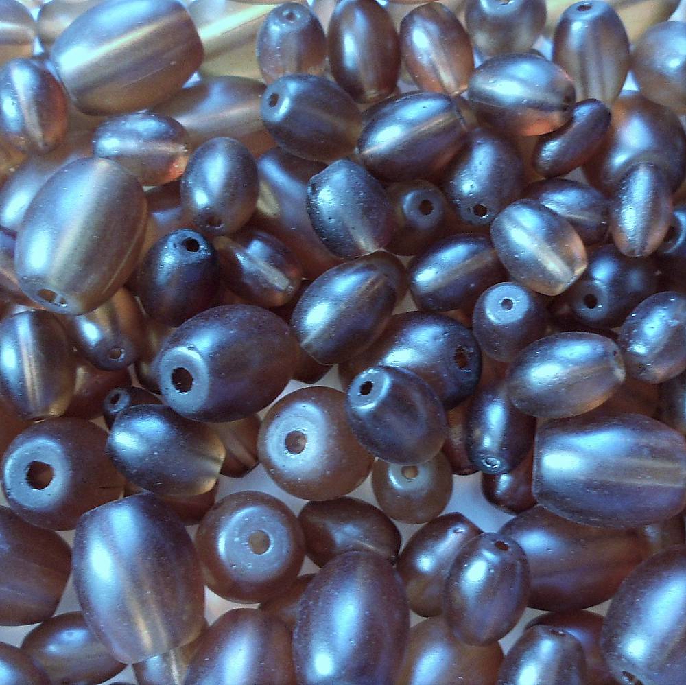 Oliva sklo MATT 7-11mm-100g (hnedá)