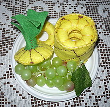 Hračky - Jedlo z filcu - ananás - 6542295_