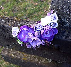 Náhrdelníky - Kvetinový náhrdelník "Violet" - 6546667_