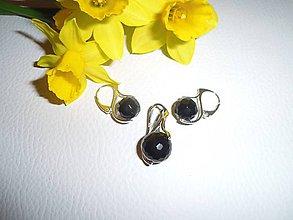 Sady šperkov - čierny jantár súprava - 6559510_