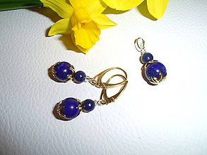 Sady šperkov - náušnice, prívesok lapis lazuli - 6559926_