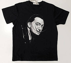 Topy, tričká, tielka - Maľované tričko Salvador Dalí - 6561596_