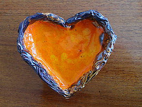 Dobrý obchod - Andreas: Keramická miska Srdce oranžové - 6564141_