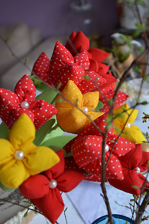 Dekorácie - Tulipán červený - 6562465_