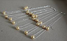 Sady šperkov - Sada šperkov so zlatými perlami - náušnice a náhrdelník - 6564085_