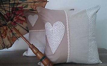 Úžitkový textil - Vankúš patchwork vintage  ,,sweet home ,, štýl - 6569223_