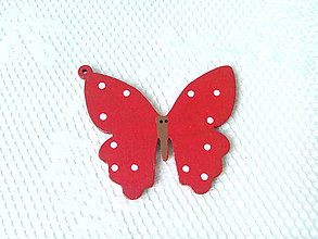 Komponenty - Červený drevený motýľ - 6574898_