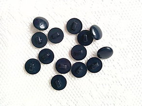 Galantéria - Čierny plastový gombík 13mm - 6576706_