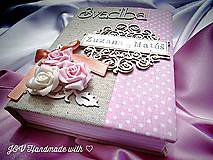 Papiernictvo - ♡ Romantický ♡ zápisník pre nevestičku ♡ - 6580938_