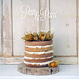 Dekorácie - PAN A PANI zápich na tortu - 6581640_