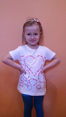 Detské oblečenie - Srdiečkové tričko - 6583782_