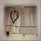 Úžitkový textil - Lněná sv.přírodní záclonka kolekce NATURE 200x50cm - 6581941_