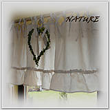 Úžitkový textil - Lněná sv.přírodní záclonka kolekce NATURE 200x50cm - 6581942_