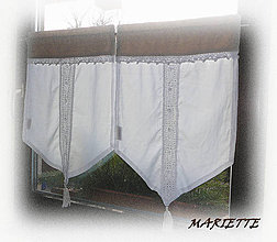Úžitkový textil - Lněná záclonka..45x60cm - 6582012_